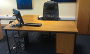 Office Desk & Leather Chair